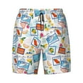 thumbnail image 4 of Lsque Mens Swim Trunks Summer Stamp Pattern - Bathing Suit Compression Liner - Beach Swim Shorts Swimwear - (S-3XL) - Stretch Quick Dry -, 4 of 9