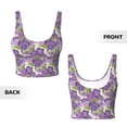 thumbnail image 5 of Lsque Violets Flowers Printed Women'S Sports Bra, Compression, Moisture Wicking, High-Impact Sports Bra For Women,Supportive sports bra-Large, 5 of 9