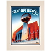 2012 Giants vs. Patriots 10.5" x 14" Matted Super Bowl XLVI Program Print