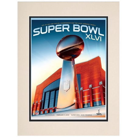 2012 Giants vs. Patriots 10.5" x 14" Matted Super Bowl XLVI Program Print