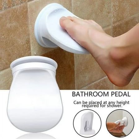 Suction Cup Shower Foot Rest No Punching Step Non-Slip Washing Wear Shoe Pedals Holders for Bathroom