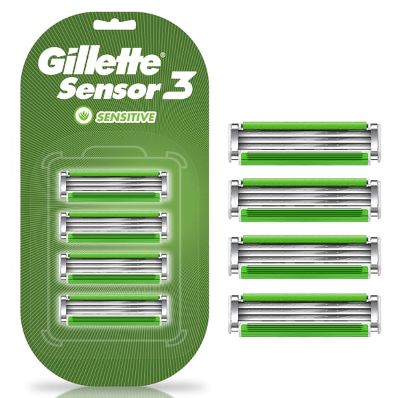 Repuesto de Rastrillo Gillette Sensor3 Sensitive para Piel Sensible, 4 pzas