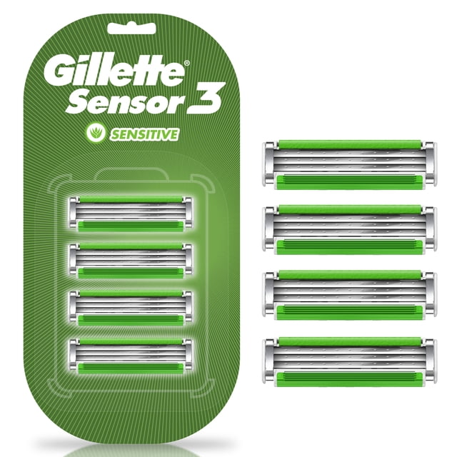 Repuesto de Rastrillo Gillette Sensor3 Sensitive para Piel Sensible, 4 pzas