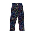thumbnail image 4 of Xecao Colored Hearts Men's Straight Lounge Pajama Pants: The Ultimate in Comfortable Sleepwear, 4 of 9