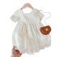 thumbnail image 4 of Vestido de manga abullonada hueca para niñas, vestido de verano de manga corta con encaje para niños, 4 of 6