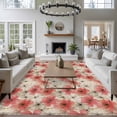 thumbnail image 3 of Large Area Rugs for Living Room Bedroom, Spring Flowers 5'x8' Rug Washable Carpet Runner Indoor Outdoor, Chinese Botanical Pink White Blooms Floral Non Slip Floor Mats Rug for Kitchen, Bathroom, 3 of 8
