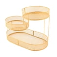 thumbnail image 1 of Cesta de frutas de Metal, soporte para servir, soporte de 3 niveles, soporte para centro de mesa de mostrador, cesta de almacenamiento de alambre de oro, 1 of 8
