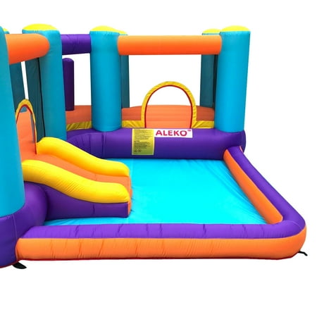 ALEKO BHPLAY Extra Large Inflatable Playtime Bounce House with Splash Pool and Slide | Walmart