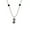 Black, variant on Pair of Dice Blue Crystal Fiona Necklace