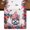 Red White Blue, variant on Table Runners 60 Inches Long Dress Scarves, Independence Day Farmhouse Kitchen Table Runner, Small Coffee Tablerunners, Gnomes American Flag Red Blue Flowers 13x60 Inch