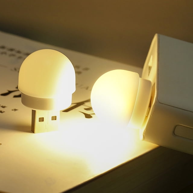 Lámpara de enchufe USB Computadora Carga de energía móvil Luz nocturna USB (1pc-Warm) Tmvgtek Para estrenar