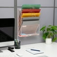thumbnail image 3 of Mind Reader 5-Tier Vertical File Storage, Desktop Organizer, Wall Mount, Office, Metal, Pink, 3 of 9