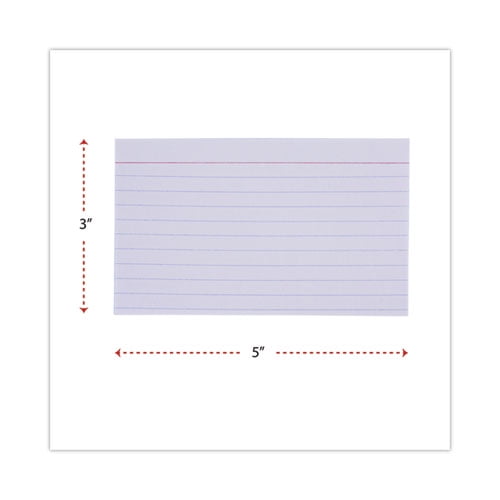 Ruled Index Cards, 3 X 5, White, 100/pack | Bundle of 10 Packs