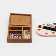 thumbnail image 4 of Farfi 1/12 Doll House Paintbox Painting Easel Palette Miniature Art Room Scene Decor (Painting Easel), 4 of 13