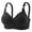 Black, variant on Women's Plus Size Bras Letter Print Adjustable Straps Bra Casual Daily Workout Sports Bra Boho Elegant Loungewear Bras Gray 46