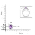 thumbnail image 4 of ANGARA Natural Classic Oval 1.15 ct Amethyst Halo Ring with Diamond Accents in 14K White Gold for Women (Size-8x6mm) | February Birthstone, Anniversary, Jewelry Gift for Women | Natural Amethyst Ring, 4 of 9