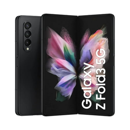 SAMSUNG Galaxy Z Fold 3 5G SM-F926U Factory Unlocked 256GB Storage, Phantom Black - Very Good (Used)