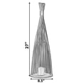 thumbnail image 4 of Wickerwise Rattan Designed Bamboo LED Lantern Lamp Battery Powered for Indoor and outdoor, 4 of 7