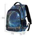 thumbnail image 2 of FORMRS Unisex Backpack Elementary School Travel Bookbag with Reflective Stripes, Floral Occean, 2 of 7