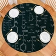thumbnail image 2 of Math Equations Atomic Symbols Neon Pattern Round Fitted Tablecloth with Elastic Edge,Dining Table Cover Waterproof,Outdoor Round Tablecloth for Camping,Dining,Indoor and Outdoor, 2 of 7