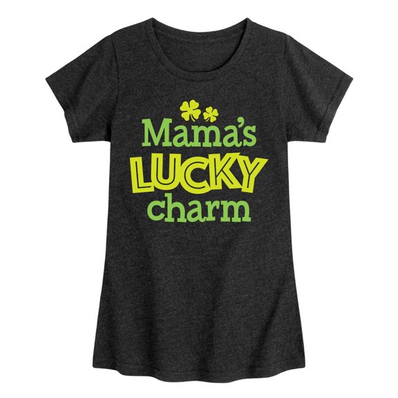 Instant Message - St. Patrick's Day - Mama's Lucky Charm - Toddler And Youth Girls Short Sleeve Graphic T-Shirt