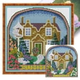 thumbnail image 1 of Kit Punto Cruz Cabaña Verano Impreso Hilo Algodón Ecológico Bordado 14CT 25x26cm, 1 of 9