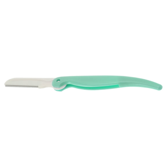 1 Pc Folding Type Eyebrow Trimmer for Bathroom Travel Hotel Toilet Bedroom Green ABS Stainless Steel