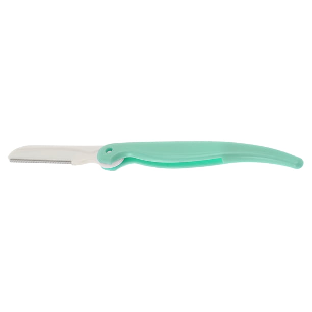 Unique Bargains 1 Pc Folding Type Eyebrow Trimmer for Bathroom Travel Hotel Toilet Bedroom ABS Stainless Steel Green