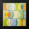 thumbnail image 2 of Loreth, Lanie 12x12 Black Modern Framed Museum Art Print Titled - Circle Around on Blue II, 2 of 5