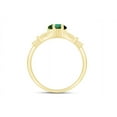 thumbnail image 4 of AFFY Heart Cut Simulated Emerald & Cubic Zirconia Claddagh Ring In 14k Yellow Gold Over Sterling Silver Jewelry Gift For Her Ring Size-8.5, 4 of 6