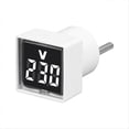 thumbnail image 1 of Digital Voltmeter Voltage Tester with LED Display EU Plug White, 1 of 5