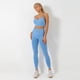 thumbnail image 2 of Traje de Yoga para mujer, Sujetador deportivo, Tops cortos, mallas, conjunto de dos piezas, ropa de gimnasio, Fitness, correr, camisetas realzadoras, pantalones, conjuntos de entrenamiento, 2 of 5