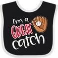 thumbnail image 3 of Inktastic I'm a Great Catch Baseball Glove Boys or Girls Baby Bib, 3 of 4