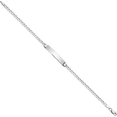 thumbnail image 3 of 14K Solid White Gold Curb Link Name Bar Identification ID Bracelet, 3 of 4