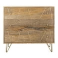 thumbnail image 5 of SAFAVIEH Marigold Rustic Retro 3 Drawer Chest, Natural/Brass, 5 of 12