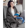 thumbnail image 4 of Manta polar Blanket Utopia Bedding, talla XL, gris, 300 g/m², 130 x 180 cm, 4 of 8