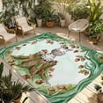 thumbnail image 2 of Outdoor Rug 4x6 ft Woodland Zebra Waterproof Outdoor Patio Rug Mat Non Slip Outside Area Rugs Carpet for RV,Camping,Porch,Deck,Pool,Balcony,Backyard, Forest Acorns Mushroom, 2 of 9