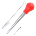 thumbnail image 1 of Kearding Juego de Baster de pavo con bombilla de silicona, agujas de jeringa de acero inoxidable, cepillo de limpieza, herramienta de condimento Type2 NO2, 1 of 6