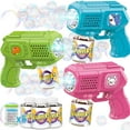 thumbnail image 1 of Paquete de 3 pistolas Bubble Guns Beria con solución de burbujas para niños mayores de 3 años, 1 of 8