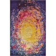 thumbnail image 1 of Unique Loom Estrella Modern Sunburst Rug 5' x 8' Rectangle Multi/Navy Blue, 1 of 1
