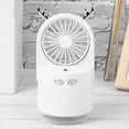 thumbnail image 3 of Humidificador de ventilador de escritorio, humidificador de refrigeración con ventilador de pulverización USB portátil, color blanco, 3 of 11