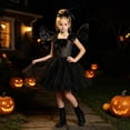 thumbnail image 2 of Likimi Kids Toddler Girls Hallowmas Dress Stage Show Solid Color Dress Up Halloween For Performance Fashionable Cosplay Dresses Size 6-7 Years, 2 of 7