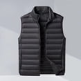 thumbnail image 5 of FRSASU Men's Lightweight Puffer Vest Outerwear Warm thermal Sleeveless Full Zip Up Stand Collar Puffy Jacket Black, 5 of 6