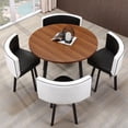 thumbnail image 3 of Round Table with 4 Chairs Dining Table Set Chairs and Table Tables for Lunch Kitchen Table Magazine Table Furniture for Home My Lux Decor Round, 3 of 59