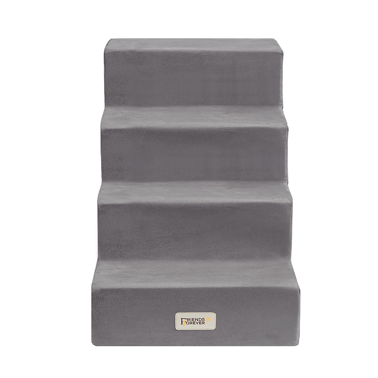 Pefilos 33" Dog Stairs for Small Pets with High-Density Sponge and Silicone Paw Prints, 5-Step Dog Ramp for Beds and Couch, Gray Pefilos 33" Dog Stairs for Small Pets with High-Density Sponge and Silicone Paw Prints, 5-Step Dog Ramp for Beds and Couch, Gray