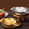 thumbnail image 5 of 4pcs Stainless Steel Pot Double Handle Pan Multi-function Paella Pan Korean Style Pot Kitchen Cooking Pan, 5 of 5