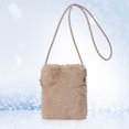 thumbnail image 4 of Para para Mujer Bolso Hombro Peludo Bolso Cruzado Borroso Bolso Bandolera Suave (Caqui), 4 of 9