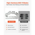 thumbnail image 3 of VEVOR Shredder Blades, Alloy Steel Shredder Machine Blade Kit with 12 Rotating and 2 Fixed Blades, High-Hardness SKD-11 Blade, Compatible with Model 400 Plastic Grinder, 3 of 9