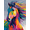 Abstract Colorful Horse, variant on Qisvanset Moonlit Beach Path Canvas Wall Art 15.75x11.81 Inches