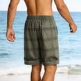 thumbnail image 6 of Enjoytime Mens Casual Shorts Plaid Elastic Waist Drawstring Stretch Summer Work Shorts with Pockets, 6 of 8